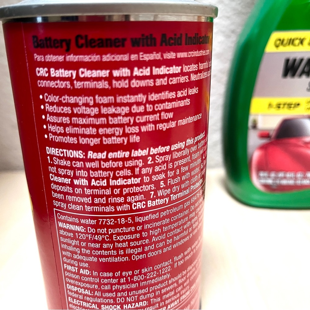 Auto Care Set- WAX/Leather & CRC Battery Cleaner/Terminal Protector Set - Picture 9 of 12